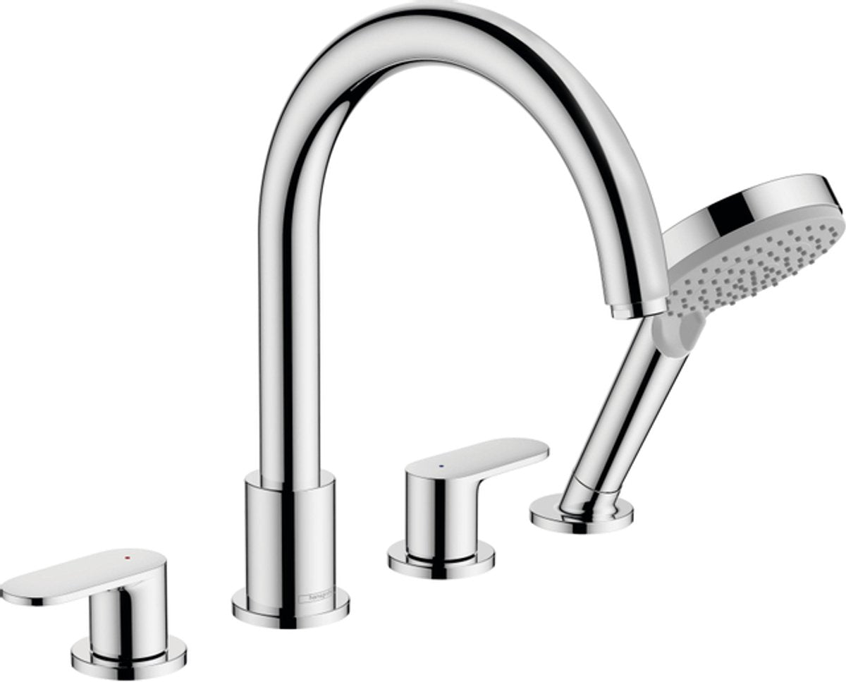 Hansgrohe vernis blend afdekset badkraan - 211mm 4-gats - hoogglans chroom
