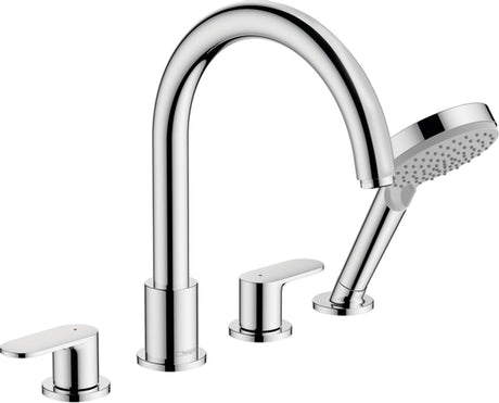 Hansgrohe vernis blend afdekset badkraan - 211mm 4-gats - hoogglans chroom
