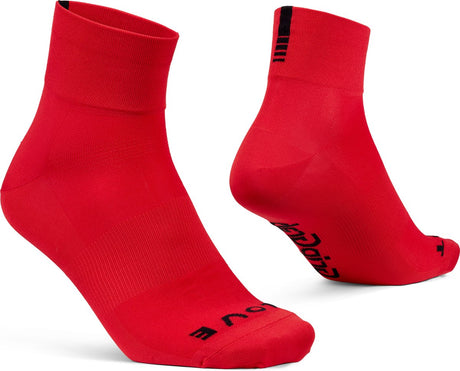 Gripgrab - lightweight sl korte performance zomer fietssokken 1 paar coolmax wielersport sokken low cut - rood - unisex - maat l (44-47)