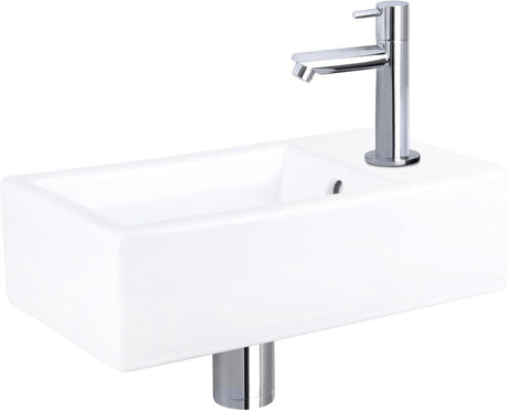 Differnz force fonteinset - keramiek - kraan recht chroom - 40 x 22 x 11.5 cm