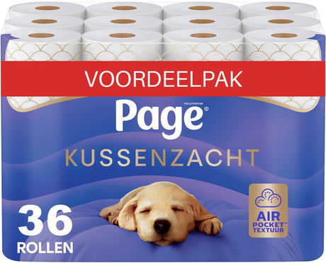 Page ® toiletpapier - kussenzacht wc papier - 36 rollen - ultiem comfort - voordeelverpakking