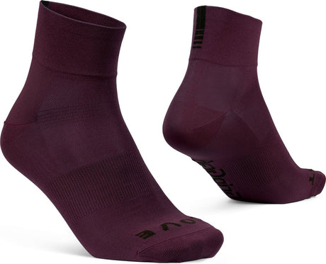 Gripgrab - lightweight sl korte performance zomer fietssokken 1 paar coolmax wielersport sokken low cut - donker rood - unisex - maat l (44-47)