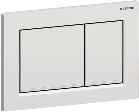 Geberit omega20 bedieningsplaat - 2-toets spoeling - rechthoekige knoppen - mat chroom easy-to-clean - chroom