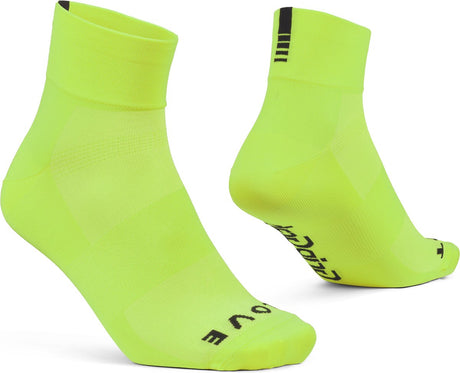 Gripgrab - lightweight sl korte performance zomer fietssokken 1 paar coolmax wielersport sokken low cut - geel hi-vis - unisex 35-38