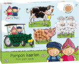 Bambolino fien teun knutselen - pompom plakken - knutselset boerderijdieren - creatief speelgoed, peuter, kleuter - vanaf 3 jaar - toys