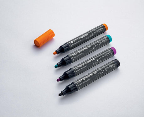 Sigel whiteboardstift 4 kleur zwart turkoois magenta oranje whiteboard stift