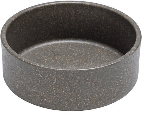 Designed by lotte noor voerbak hond - eetbak drinkbak - vaatwasserbestendig - bamboe - grijs - 17 cm