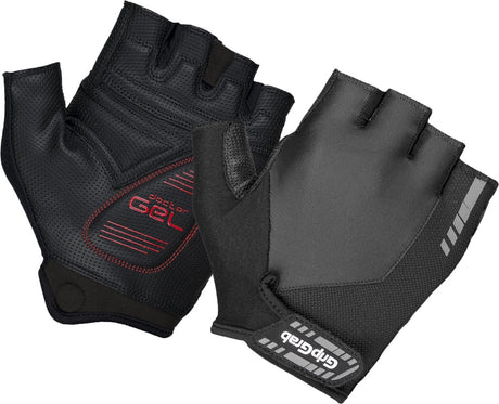 Gripgrab - progel padded korte vinger zomer fietshandschoenen wielrenhandschoenen met padding - zwart - unisex - maat xxl