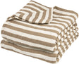 Meyco baby fat stripe swaddle - 2-pack - pre-washed hydrofiel - taupe - 120x120cm