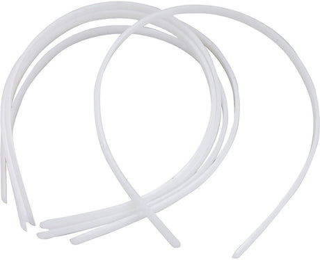 Creativ company plastic haarbanden wit 8 mm 20 stuks