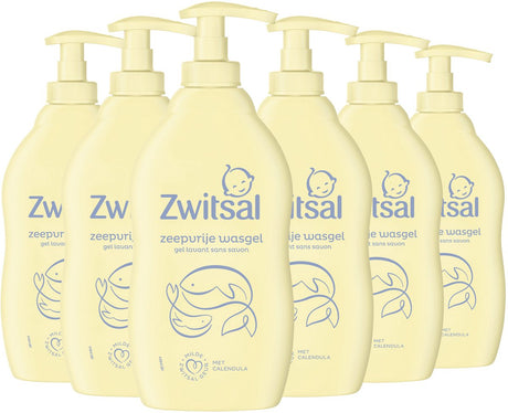Zwitsal - zeepvrije wasgel - baby - 6 x 400 ml