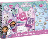 Totum gabby's poppenhuis 3-in-1 knutselset - bedelarmbandjes, diamond painting en blaaspennen - speelgoed kinderen - knutselen - voor meisjes - vanaf 4 jaar -