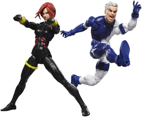 Marvel hasbro avengers legends action figure 2-pack black widow quicksilver 15 cm action figuur