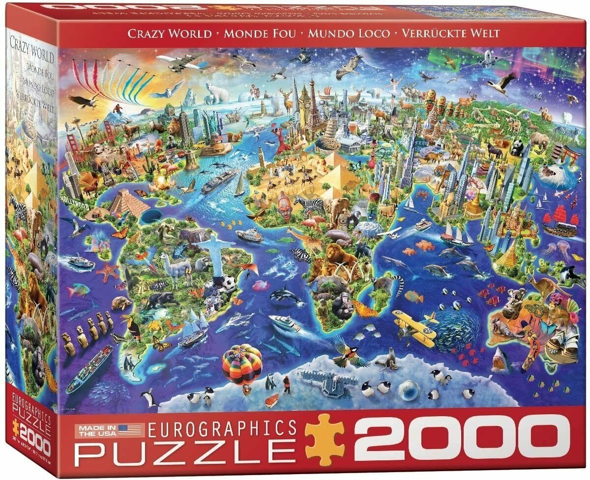 Eurographics - gekke wereld [crazy world] - 2000 stukjes 97×68cm (b×h) - legpuzzel