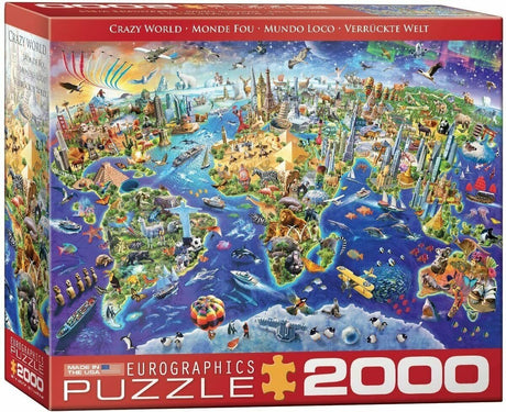 Eurographics - gekke wereld [crazy world] - 2000 stukjes 97×68cm (b×h) - legpuzzel