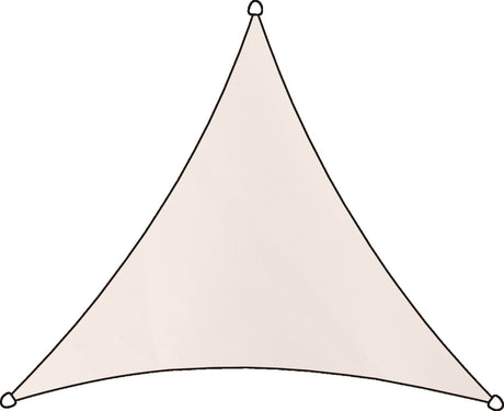 Livin' outdoor livn schaduwdoek livigno oxford driehoek 3.6m naturel - 95% uv-bescherming - dikte doek: 270 gr m2 - inclusief bevestigingskoord en rvs bevestigingsringen