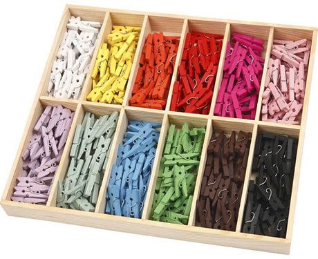 Creotime mini wasknijpers gekleurd, 12x24st.