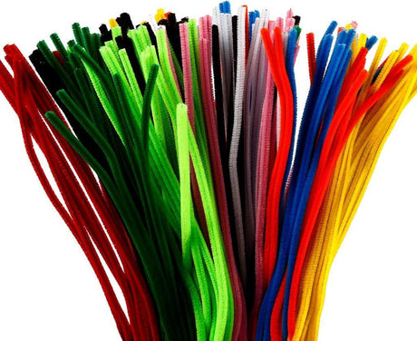 Creativ company chenille draad, dikte 6 mm, l: 45 cm, 200 stuks, diverse kleuren