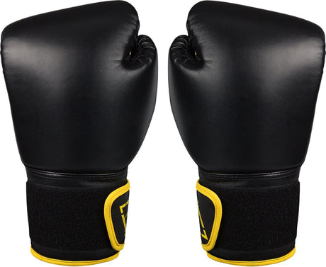 Avento bokshandschoenen pu - 10 oz - zwart geel