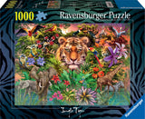 Merkloos sans marque ravensburger | puzzel | jungle tiger | 1000 stukjes