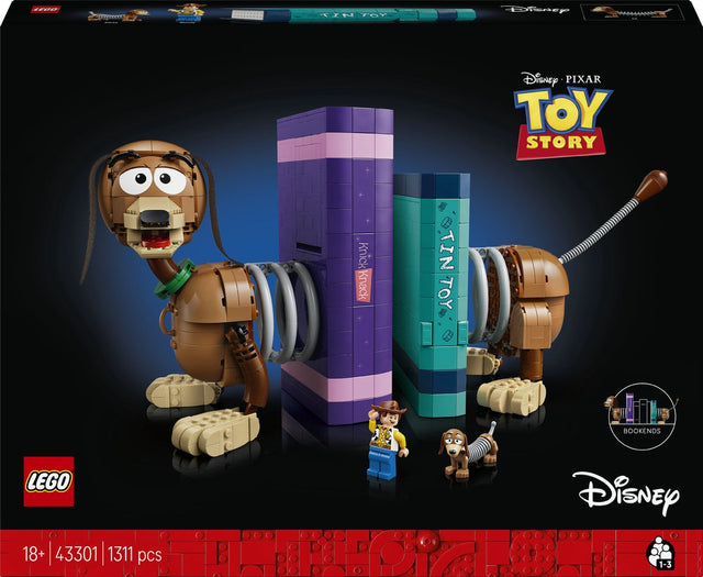 Lego disney en pixar toy story slinky hond boekensteunen bouwpakket voor volwassenen - 43301