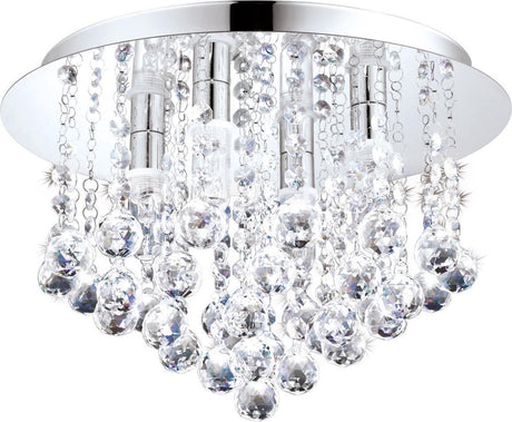Eglo batholino almonte - plafondlamp - 4 lichts - chroom - helder