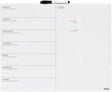 Desq ® weekplanner - whiteboard - frameloos - magnetisch - droog uitwisbaar - verticale indeling - 40 x 50 cm