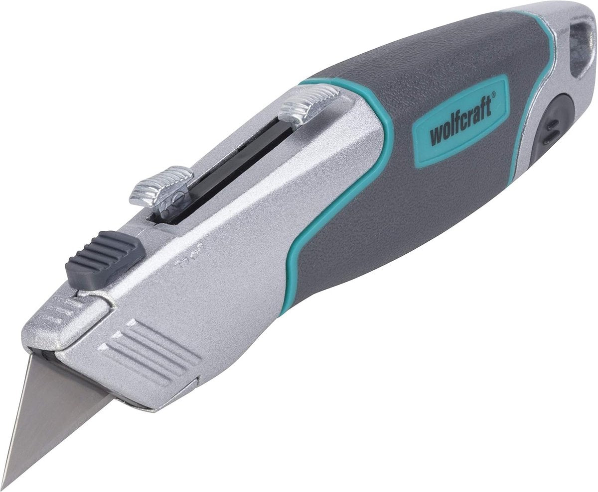 Wolfcraft - 2 in 1 duo uitschuifmes met twee lemmeten - mes - 4200000