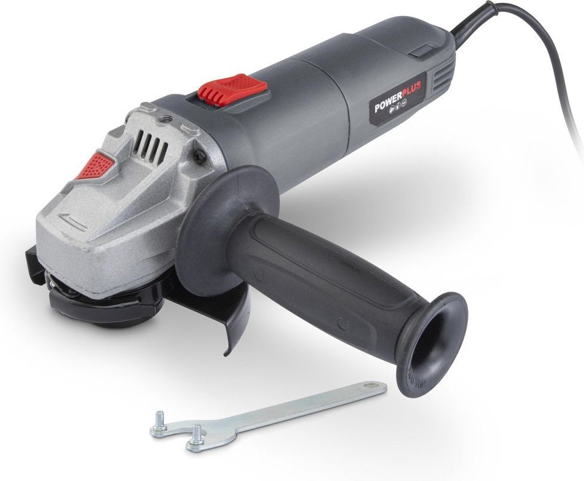 Powerplus elektrische haakse slijper powe20011 - 800w slijpmachine - slijpschijf 115mm ᴓ, compacte power tool