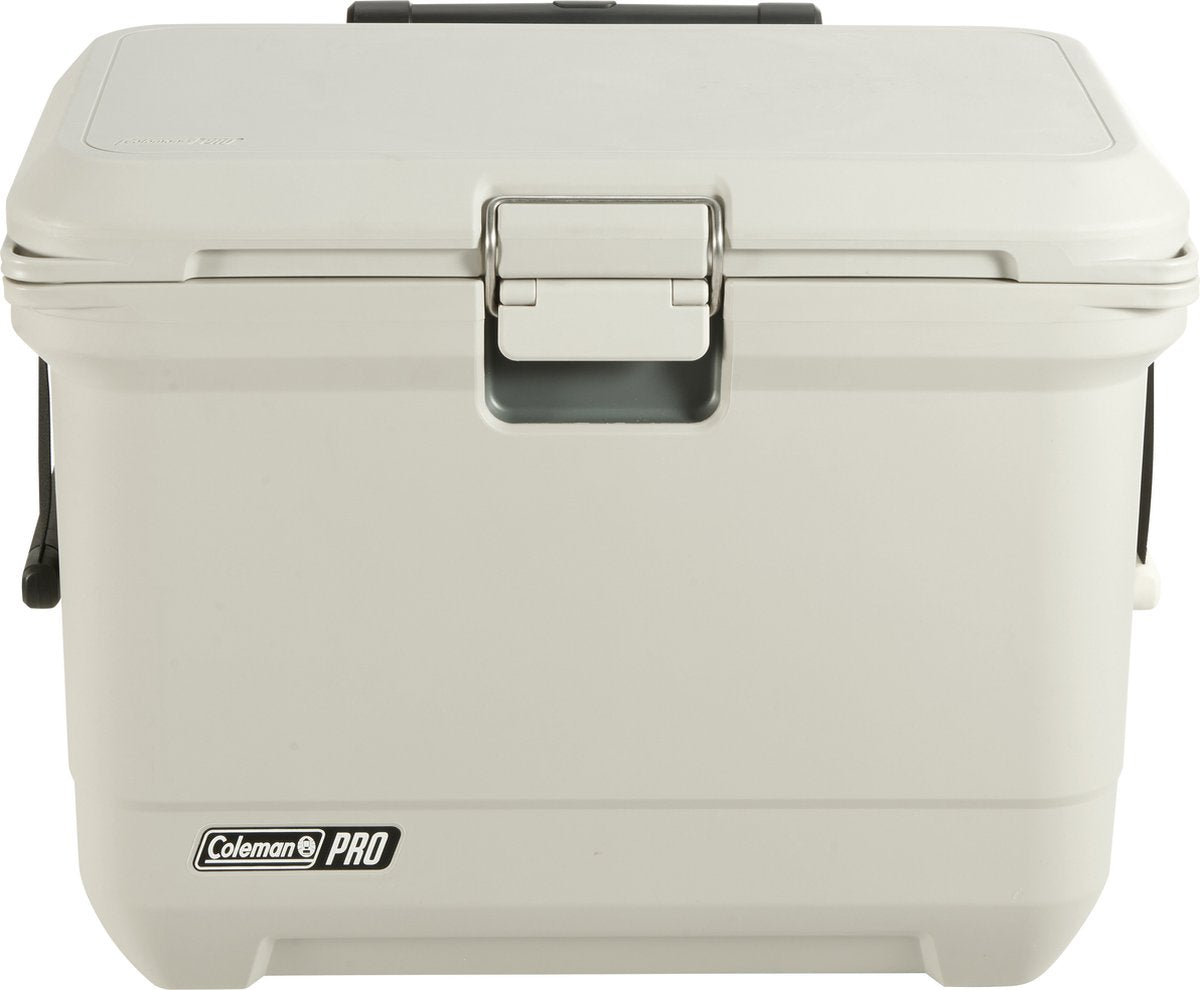 Coleman 55qt pro cooler koelbox – 52 liter koelbox – 360 graden geïsoleerd - houdt ijs 5 dagen koud - champignonkleurig