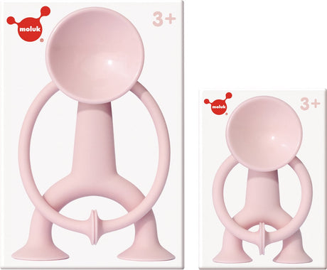 Moluk oogi actiefiguur - roze - h12cm - met zuignappen voor elk glad oppervlak - 3 jaar