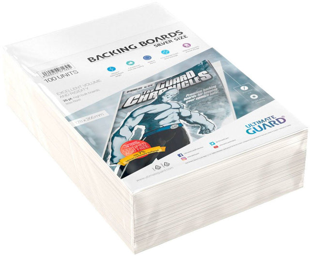 Ultimate guard comic backing boards (100) - silver size