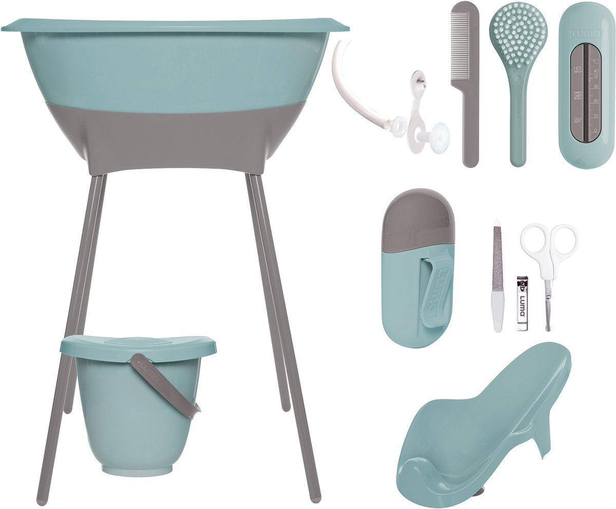 Luma babycare bad - en verzorgingsset luma ice blue
