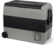 Steamy -e dual zone roller elektrische compressor koelbox op wielen - 56 liter - 12v en 230v - voor auto en camping - frigobox - grijs
