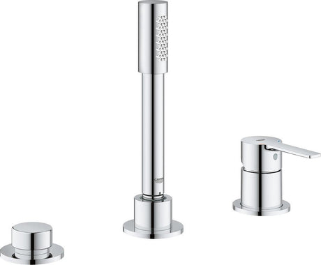 Grohe lineare badkraan - opbouwdeel - driegats badrandcombinatie - chroom