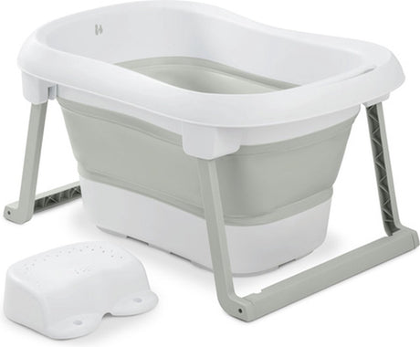 Hauck wash n fold l - babybadje - inklapbaar -white - sage