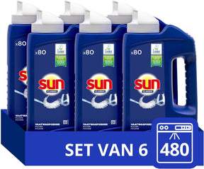 Sun classic normaal vaatwaspoeder - 6 x 80 wasbeurten - voordeelverpakking
