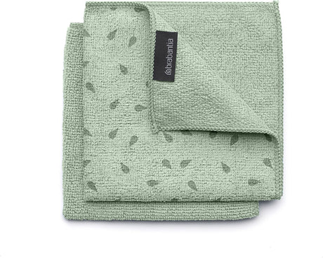 Brabantia sinkside microvezel schoonmaakdoekjes - 30 x 30 cm - set van 2 - jade green