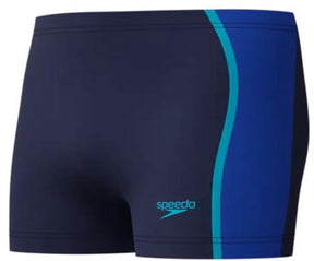 Speedo solid splice aquashort heren - strakke zwemshort heren - chloorbestendige zwemboxer heren - sportzwembroek heren met trekkoord - marine blauw - m