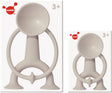 Moluk oogi actiefiguur junior - beige - h7,5cm - met zuignappen voor elk glad oppervlak - 3 jaar