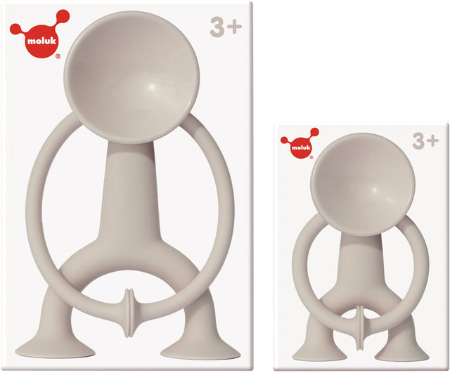 Moluk oogi actiefiguur junior - beige - h7,5cm - met zuignappen voor elk glad oppervlak - 3 jaar