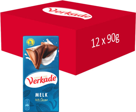 Verkade melk chocoladereep (12x 90gr)