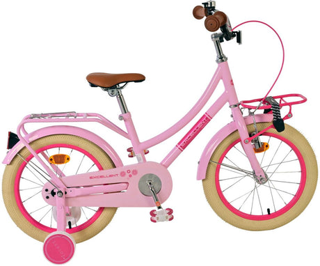 Volare Excellent Kinderfiets - Meisjes - 16 inch - Roze - 95% afgemonteerd