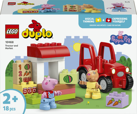 Lego duplo peppa big tractor en marktkraam dieren speelgoed voor peuters - 10468