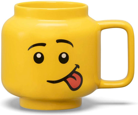 Lego - keramische mok hoofd silly 530 ml - aardewerk - geel
