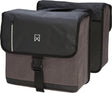 Willex - dubbele canvas bisonyl tas - 46 liter - universele bevestiging - zwart grijs