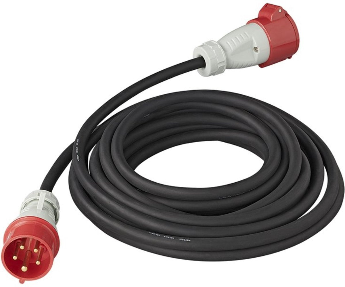 Proplus verlengkabel - 10 meter - 5-polig - uv-bestendig - professioneel gebruik