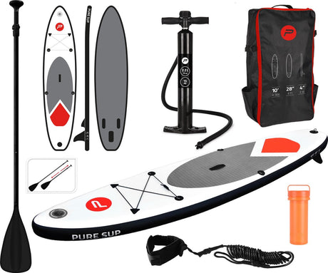 Pure4fun - opblaasbare stand up sup board - single layer pv - 305x71x10 cm - complete set