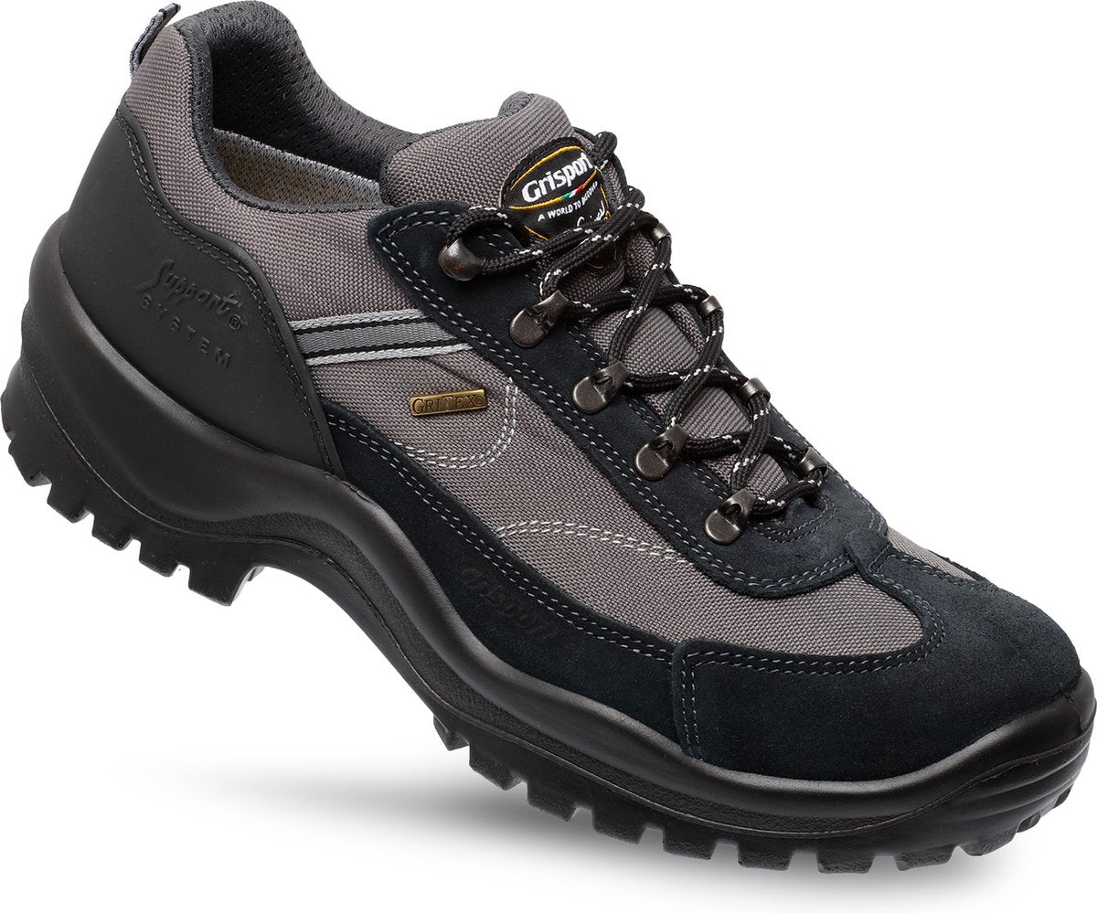 Grisport torino low wandelschoenen unisex - grey black - maat 47