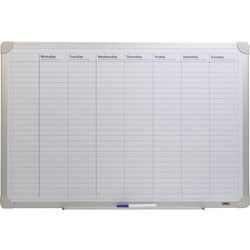 Weekplanner desq 4121 metaal wit